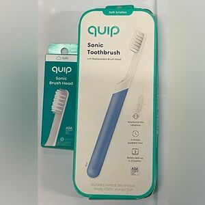 Quip Blue Sonic Toothbrush w/Replacement Brush Head